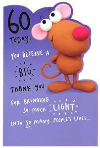 BIRTHDAY CARD 60TH MOUSE