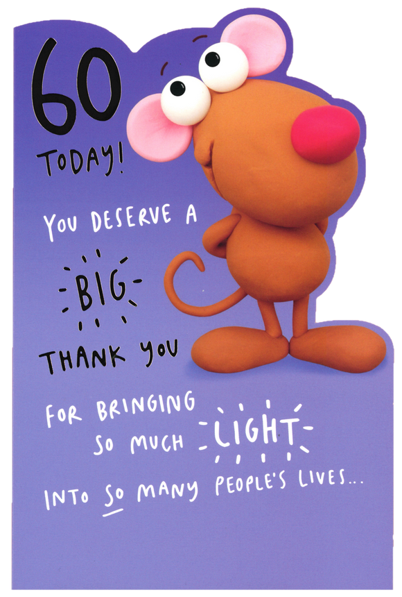 BIRTHDAY CARD 60TH MOUSE