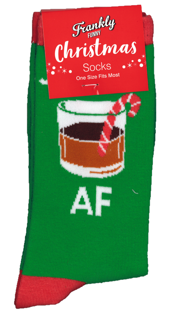 JOLLY AF FRANKLY FUNNY CHRISTMAS SOCKS
