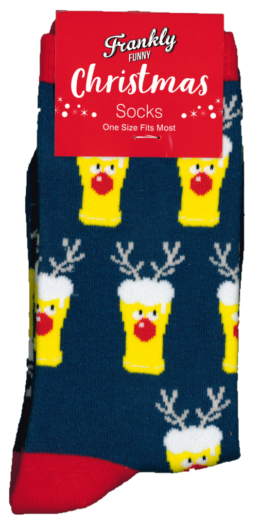 REINBEER FRANKLY FUNNY CHRISTMAS SOCKS