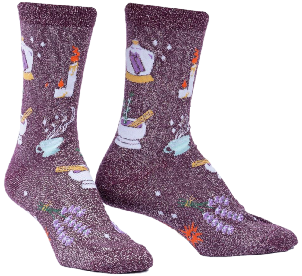 LOTIONS AND POTIONS WOMENS CREW SOCKS