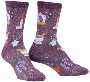 LOTIONS AND POTIONS WOMENS CREW SOCKS