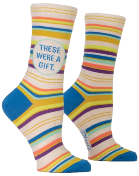 THESE WERE A GIFT WOMENS CREW SOCKS