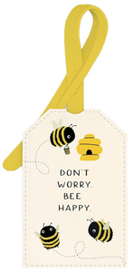 BEE HAPPY LUGGAGE TAGS
