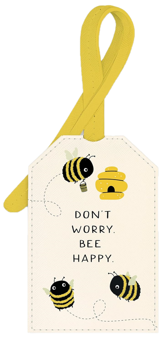 BEE HAPPY LUGGAGE TAGS