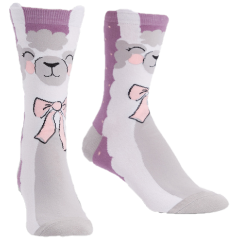 GLLAMA-ROUS WOMENS CREW SOCKS