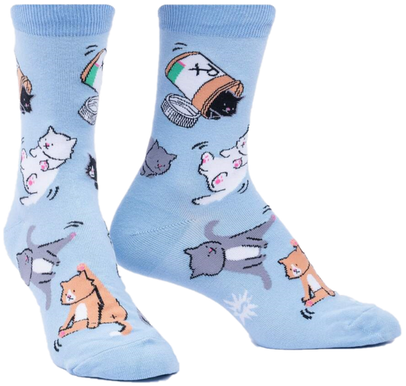 PURR-SCRIPTION FOR HAPPINESS WOMENS CREW SOCKS