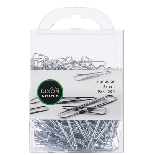 DIXON 25MM TRIANGULAR PAPER CLIPS PACK 200
