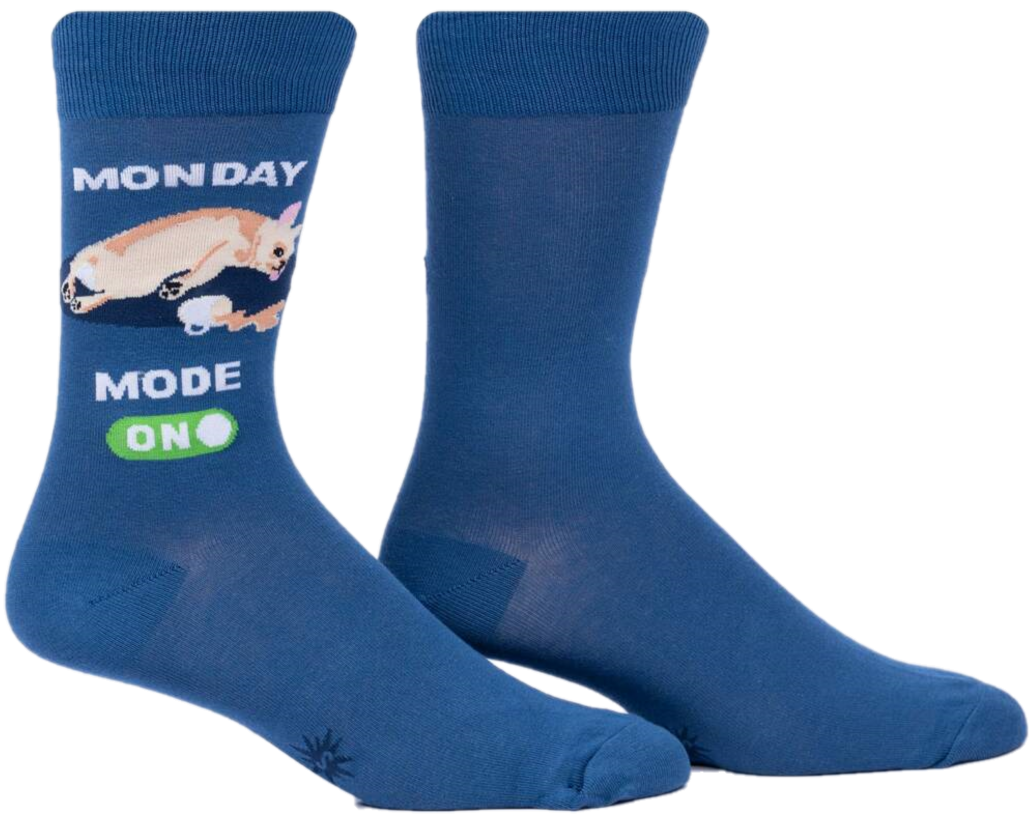 MONDAY MODE ON MENS CREW SOCKS