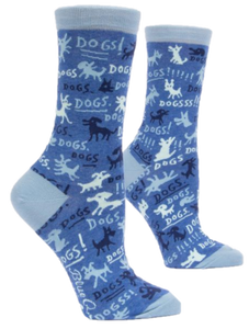DOGS! WOMENS CREW SOCKS