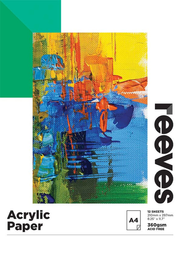 REEVES A4 ACRYLIC PAD 360GSM