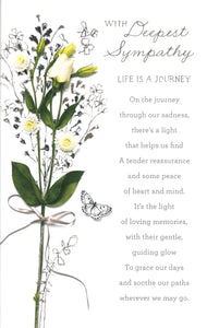 SYMPATHY CARD LIFE IS A JOURNEY