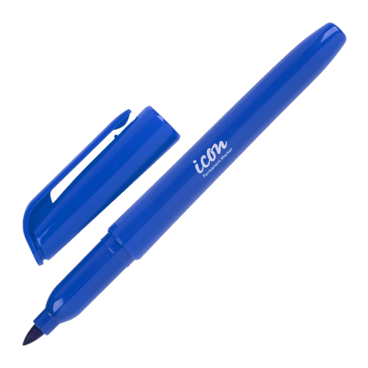 ICON FINE PERMANENT MARKER PEN BLUE