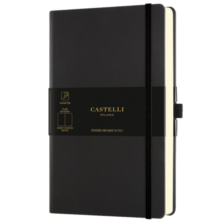 AQUARELA MEDIUM PLAIN NOTEBOOK BLACK