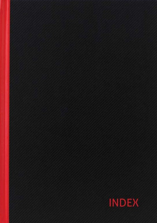 MILFORD A6 INDEX NOTEBOOK BLACK & RED