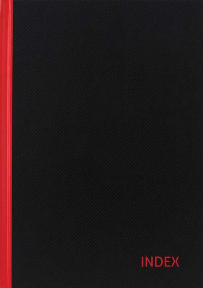 MILFORD A6 INDEX NOTEBOOK BLACK & RED