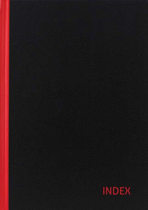 MILFORD A6 INDEX NOTEBOOK BLACK & RED