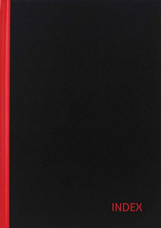 MILFORD A5 INDEX NOTEBOOK BLACK & RED