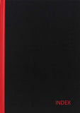 MILFORD A6 INDEX NOTEBOOK BLACK & RED