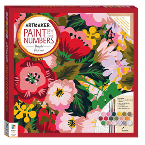 ARTMAKER PAINT BY NUMBERS - BRIGHT BLOOMS 30X30CM