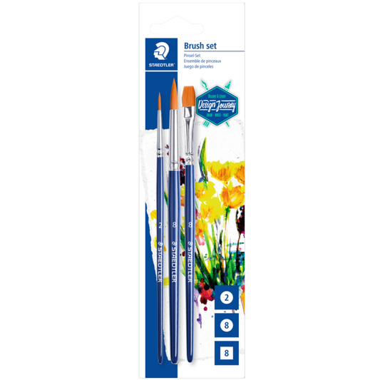 DESIGN JOURNEY SYNTHETIC BRUSH SET OF 3