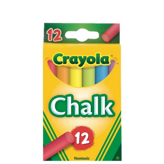 CRAYOLA  COLOURED CHALK 12 PACK