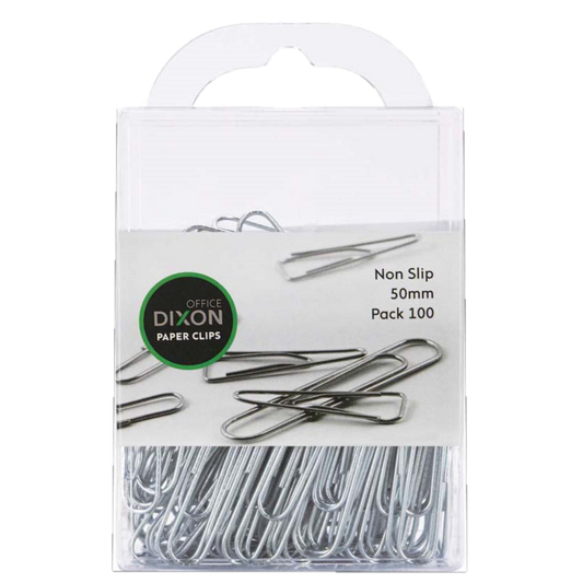 DIXON 50MM ROUND NON-SLIP PAPER CLIPS PACK 100