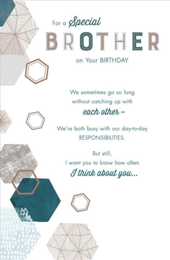 BIRTHDAY CARD GEOMETRIC FOR A SPECIAL BROTHER