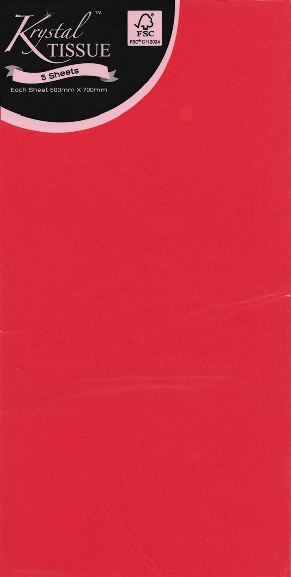 TISSUE PAPER RED 5 SHEETS