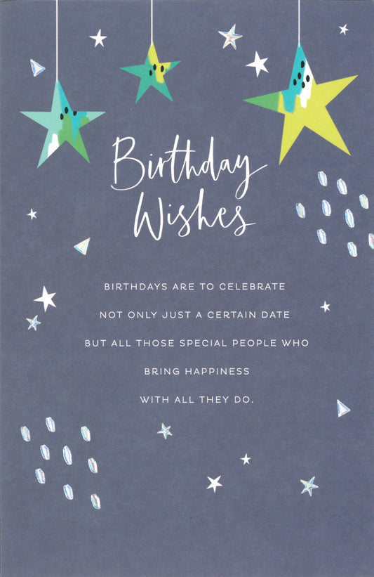 BIRTHDAY CARD BIRTHDAY WISHES WITH STARS