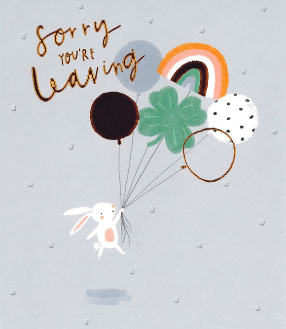 SORRY YOU'RE LEAVING RABBIT BALLOON BOUQUET