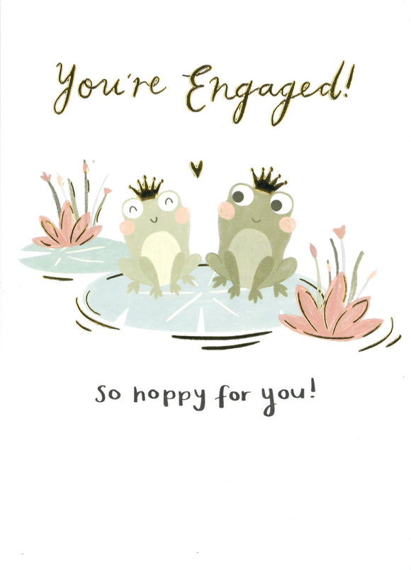ENGAGEMENT CARD HOPPY FROGS