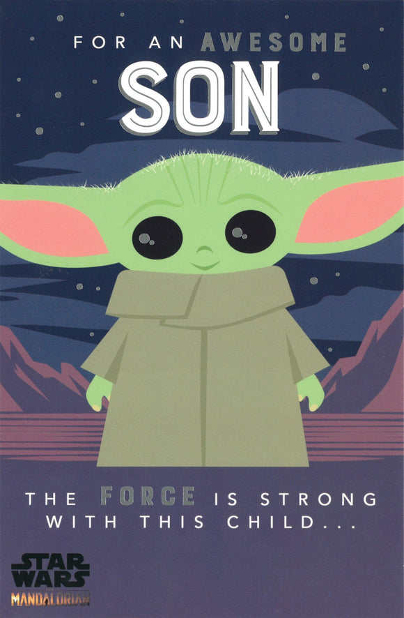 BIRTHDAY CARD SON FORCE IS STRONG WITH THIS CHILD