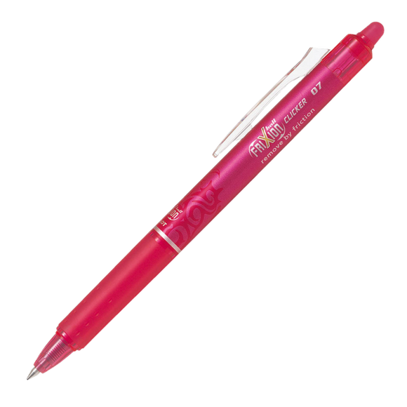 PILOT FRIXION CLICKER 0.7MM ERASABLE PEN PINK