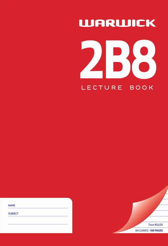 2B8 LECTURE BOOK - 7MM RULED HARDCOVER