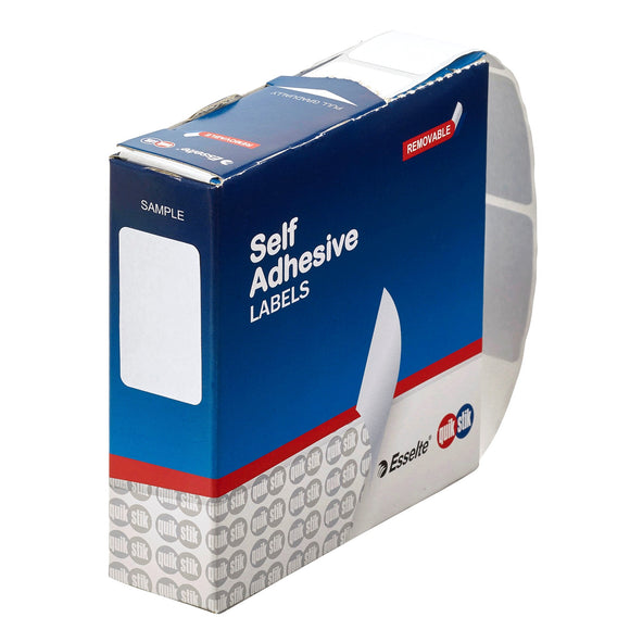 WHITE RECTANGLE LABELS 19X32MM BOX 500