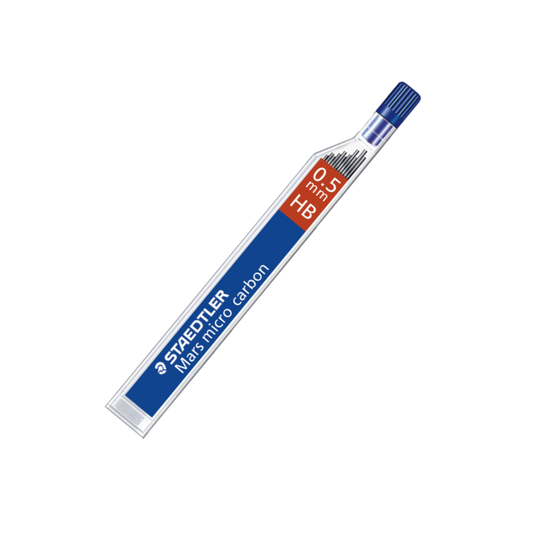 MARS HB 0.5MM MICRO CARBON PENCIL LEADS TUBE OF 12