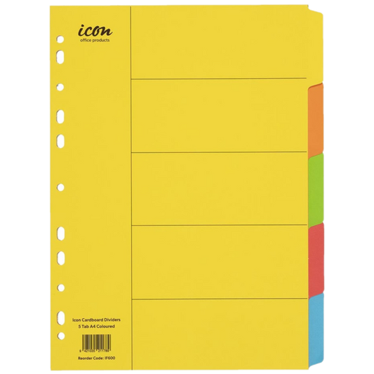 ICON 5-TAB CARDBOARD DIVIDERS