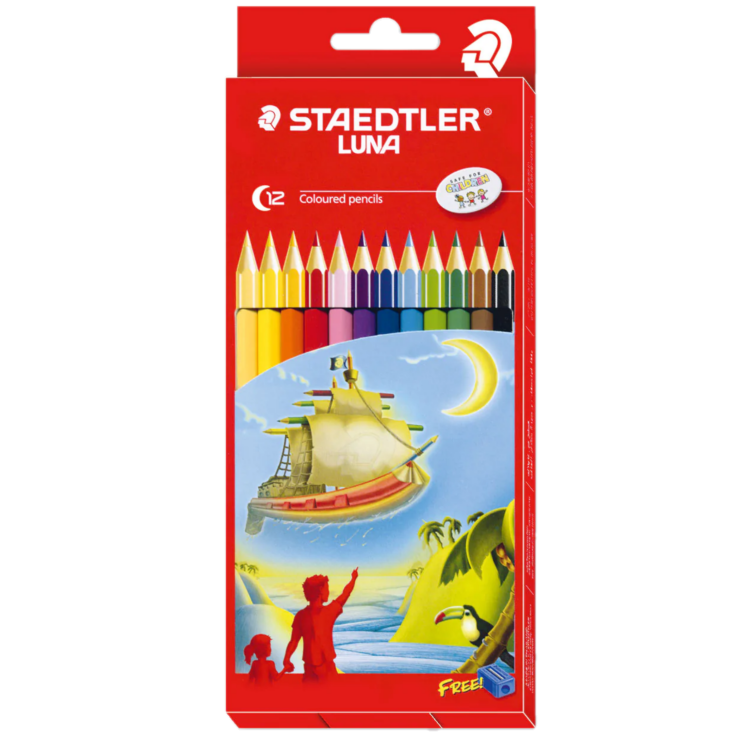 LUNA COLOURED PENCILS 12 PACK