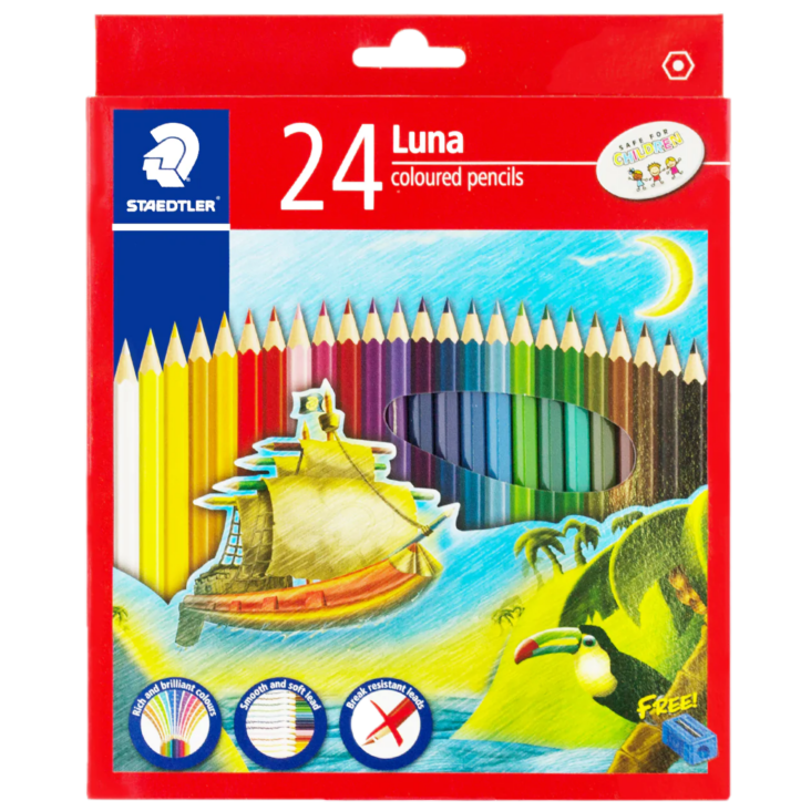 LUNA COLOURED PENCILS 24 PACK