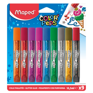 COLOR'PEPS GLITTER GLUE PACK OF 9 COLOURS