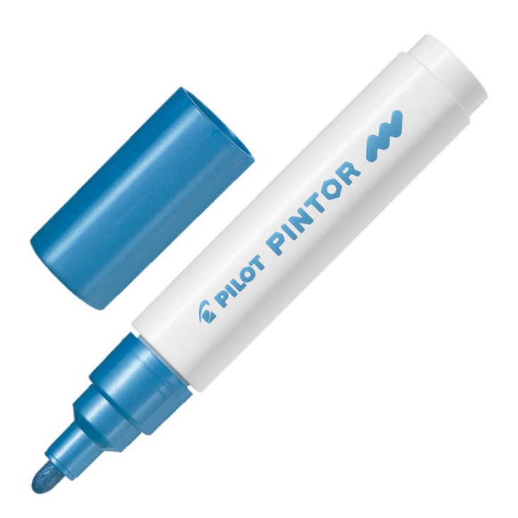PILOT PINTOR PAINT MARKER MEDIUM METALLIC BLUE