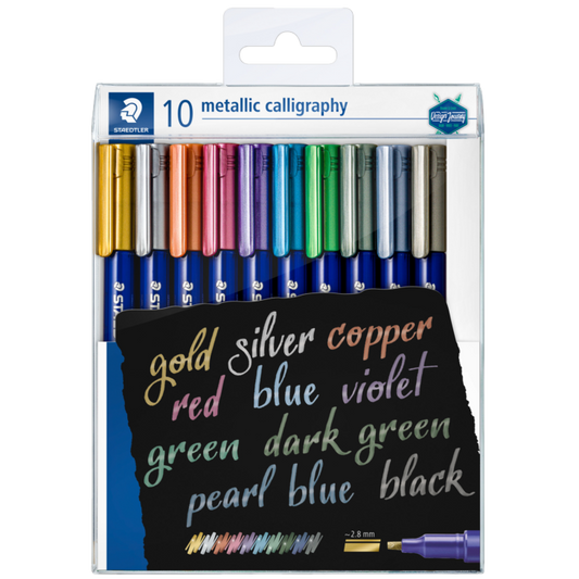 STAEDTLER METALLIC CALLIGRAPHY MARKERS SET OF 10