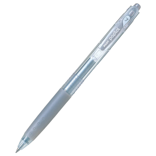 PILOT POP'LOL 0.7MM GEL ROLLERBALL PEN SILVER