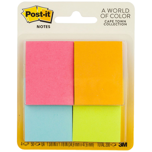 POST-IT POPTIMISTIC NOTES 38X50MM PACK OF 4