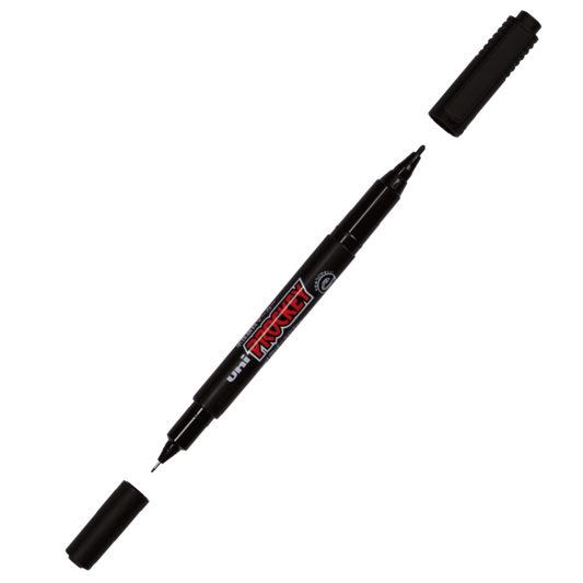 PROCKEY DUAL TIP 0.4/0.9MM BLACK PERMANENT MARKER