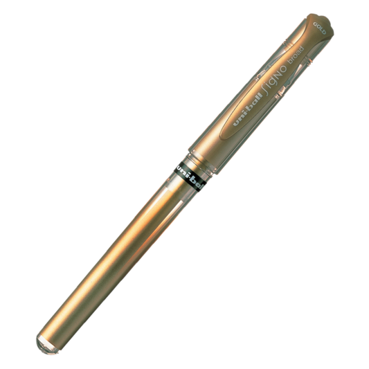 UNI SIGNO BROAD 1.0MM ROLLERBALL PEN METALLIC GOLD