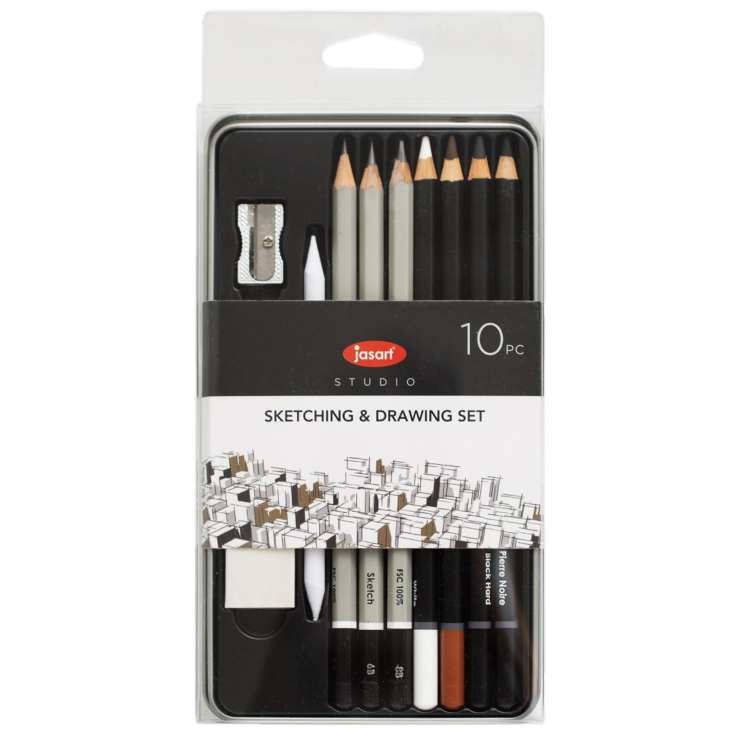 STUDIO SKETCHING & DRAWING SET 10PCE