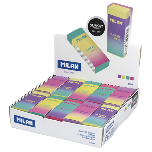 MILAN SUNSET ERASER ASSORTED COLOURS