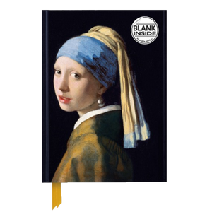 JOHANNES VERMEER'S GIRL WITH A PEARL EARRING FOILED A5 BLANK JOURNAL